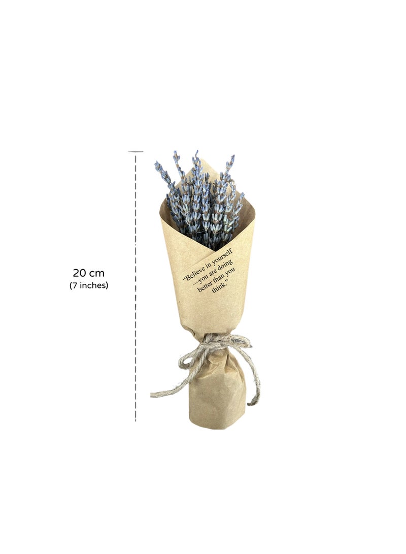 Dried Lavender Flowers Bundles mini-bouquet 100% Natural Real Dry Flower with uplifting message for giveaways, and gifting - Image 2